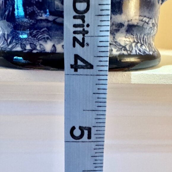 Antique James Kent Fenton Ye Olde Foley Ware Tyg Blue and White Mug - Picture 10 of 10